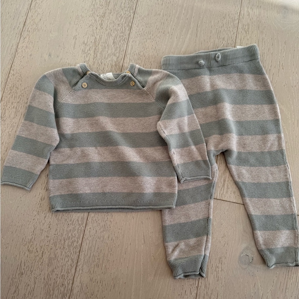 H&M Knit Baby Sweater and Pants Set